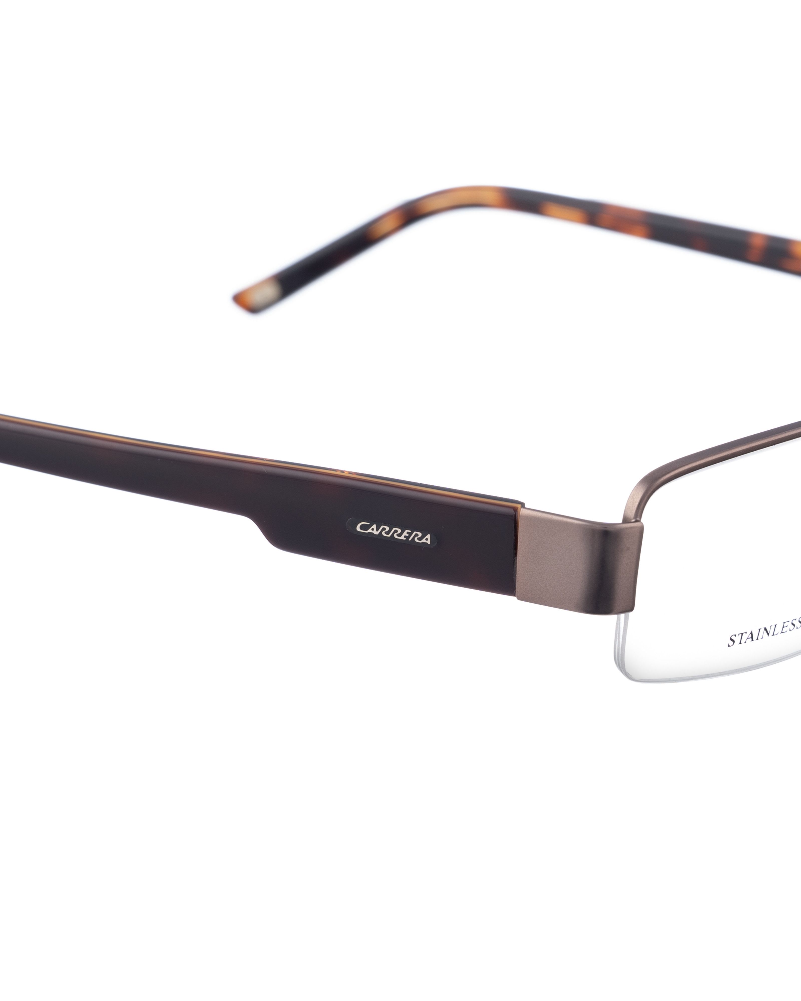 Carrera Carrera 00s Brown Silver Metal Half Rim Glasses with Havana Size ONE SIZE - 3 Thumbnail