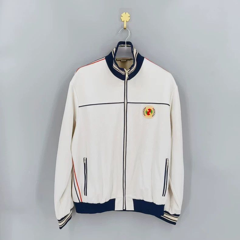 Gucci gucci white striped zip-up jacket Size US M / EU 48-50 / 2 - 6 Thumbnail