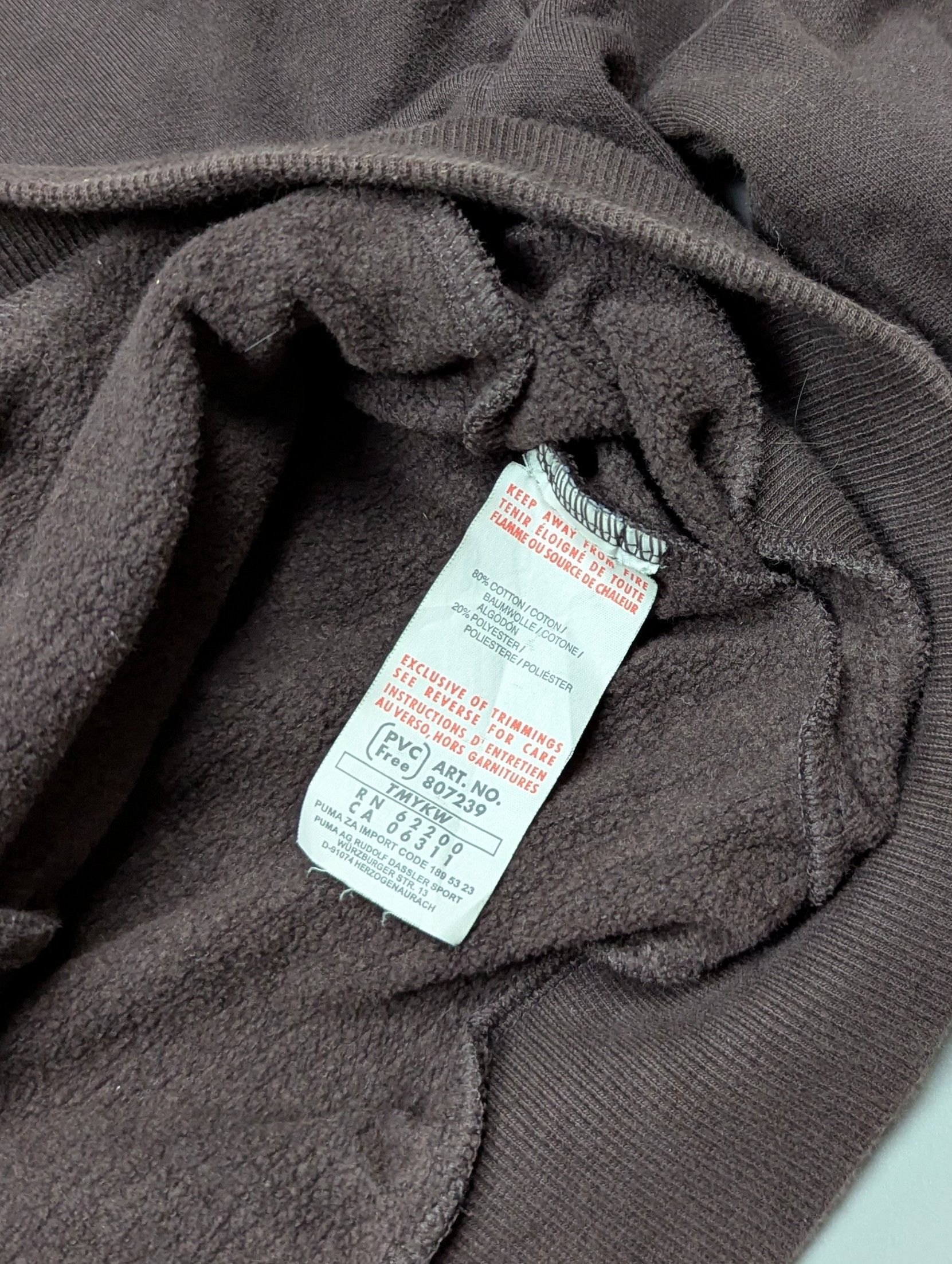 Puma PUMA Vintage Men's Full Zip Hoodie Dark Brown Y2k Size US M / EU 48-50 / 2 - 8 Thumbnail