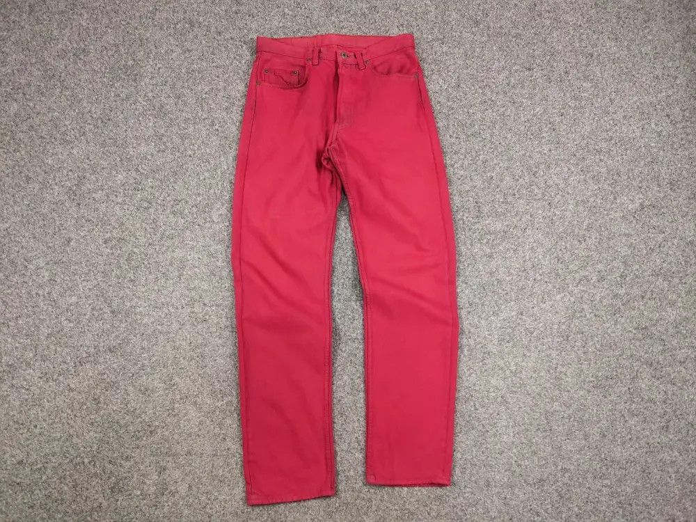 Levi's Rare Vintage 80's Levis 501 Made in Canada Red Denim Jeans Size US 33 - 4 Thumbnail