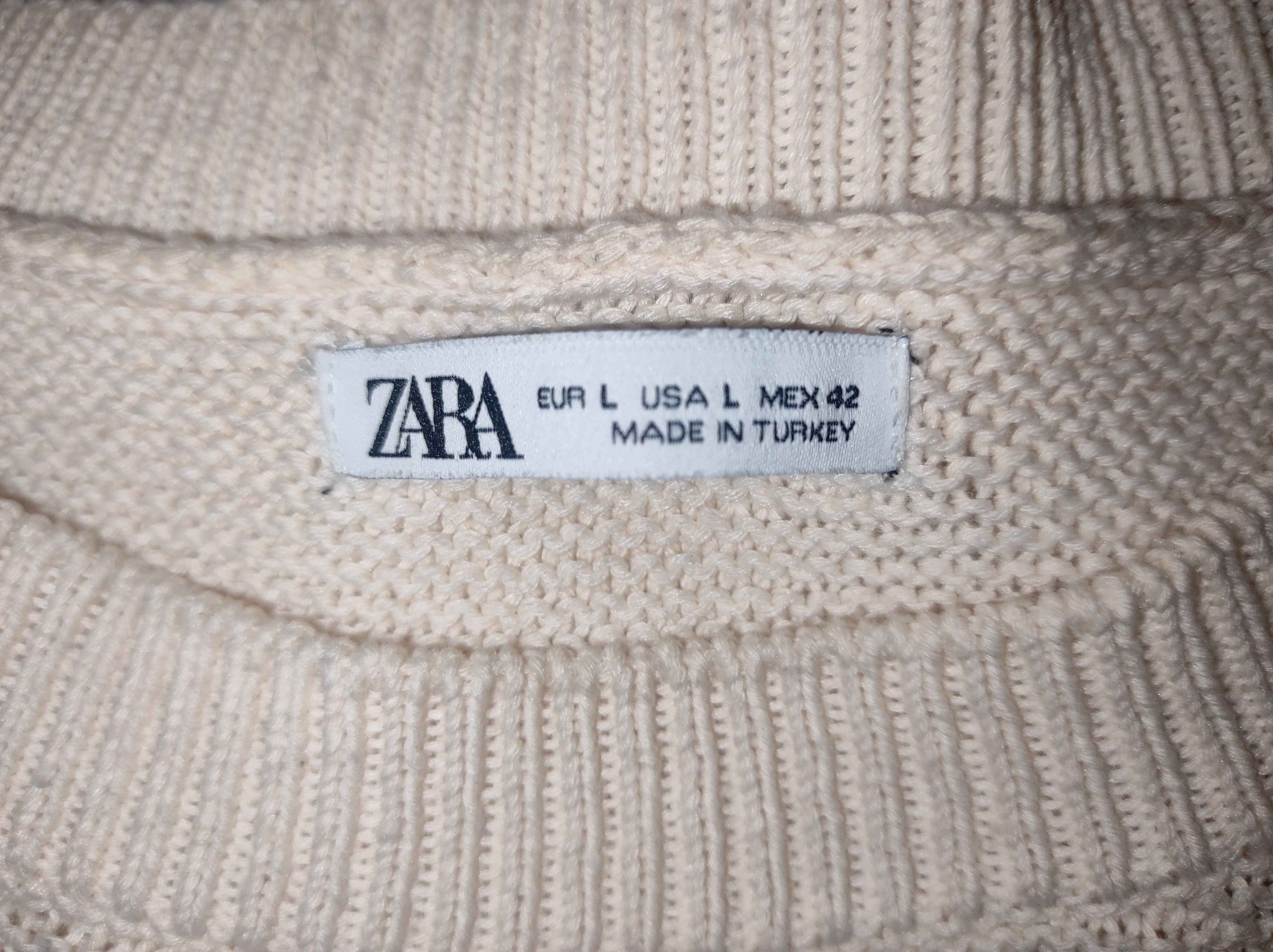 Zara Zara White Sweater Size US L / EU 52-54 / 3 - 3 Thumbnail