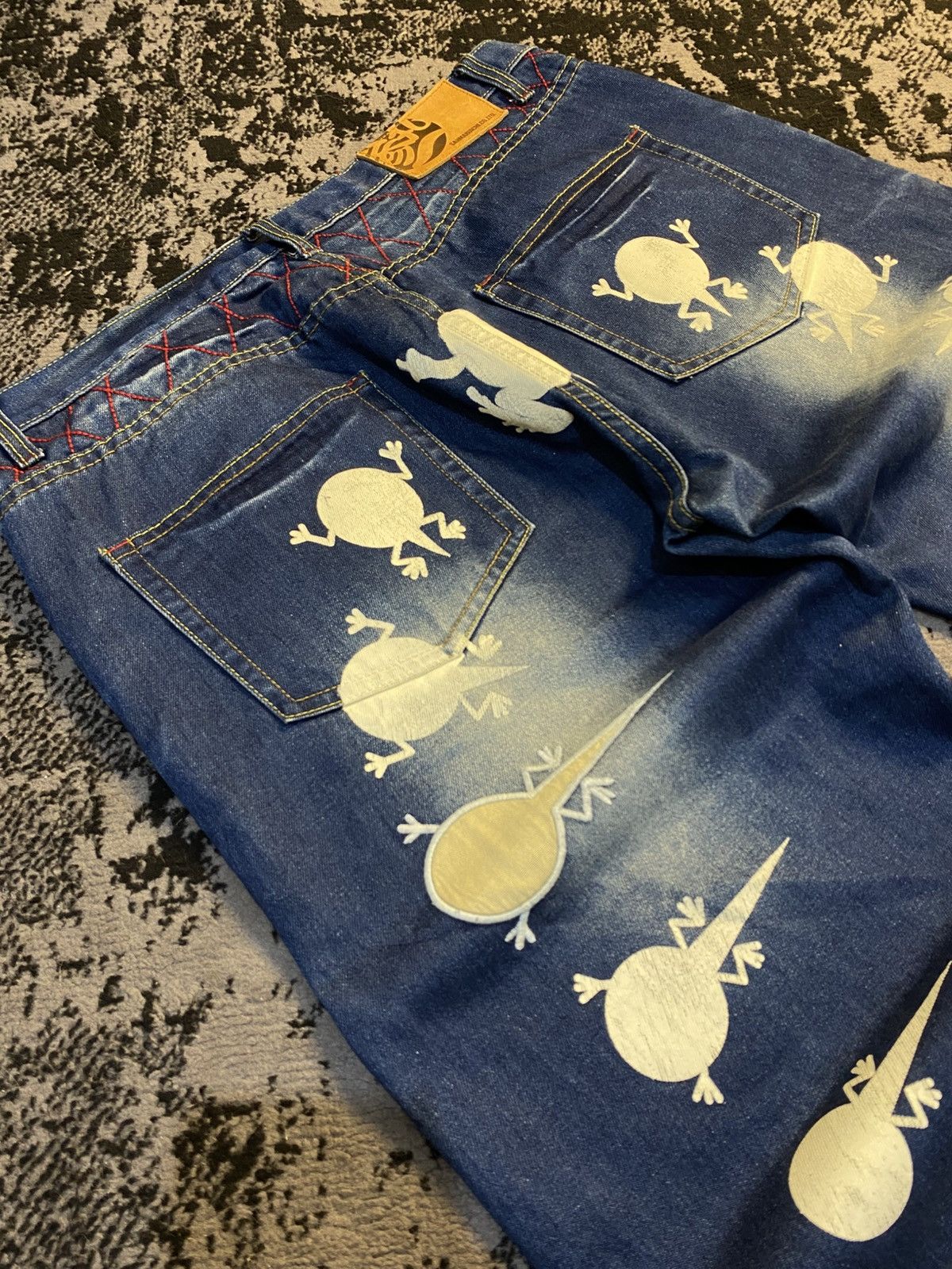 Kapital Vtg Sanmaruichi Japan Embroidery Otamajakushi Jeans 🔥 Size US 36 / EU 52 - 11 Thumbnail