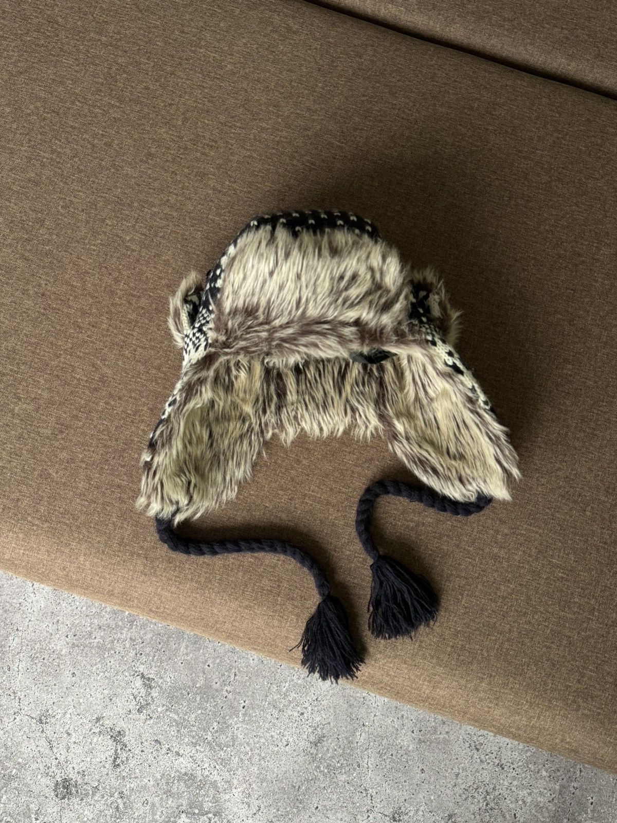 Japanese Brand × Vintage Vintage winter Y2K fuzzy fur ushanka hat punk Japanese Size ONE SIZE - 7 Thumbnail