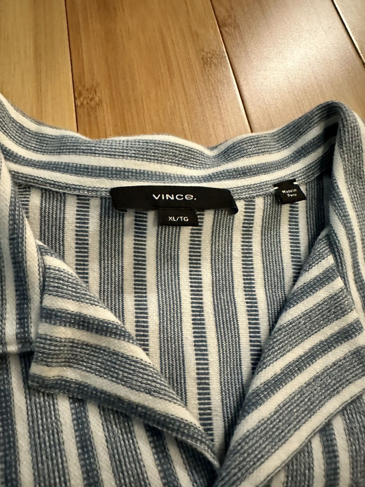 Vince Vince Stripped Camp Collar Size US XL / EU 56 / 4 - 3 Thumbnail