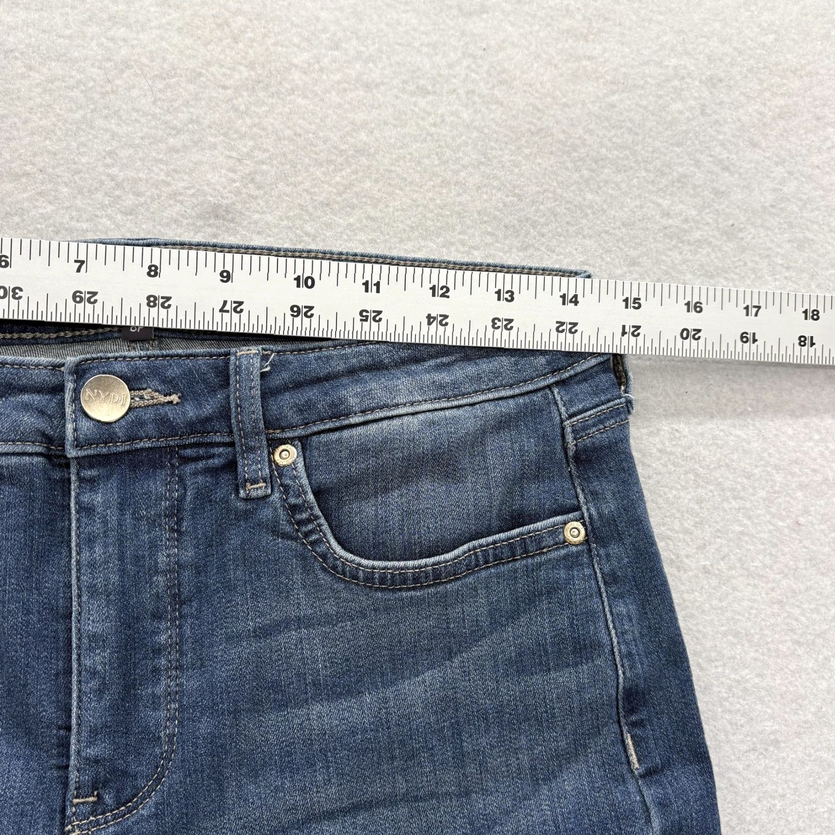 NYDJ NYDJ Jeans Womens 8P Petite Bootcut Mid Rise Blue Denim Pants Size 30" / US 8 / IT 44 - 6 Thumbnail
