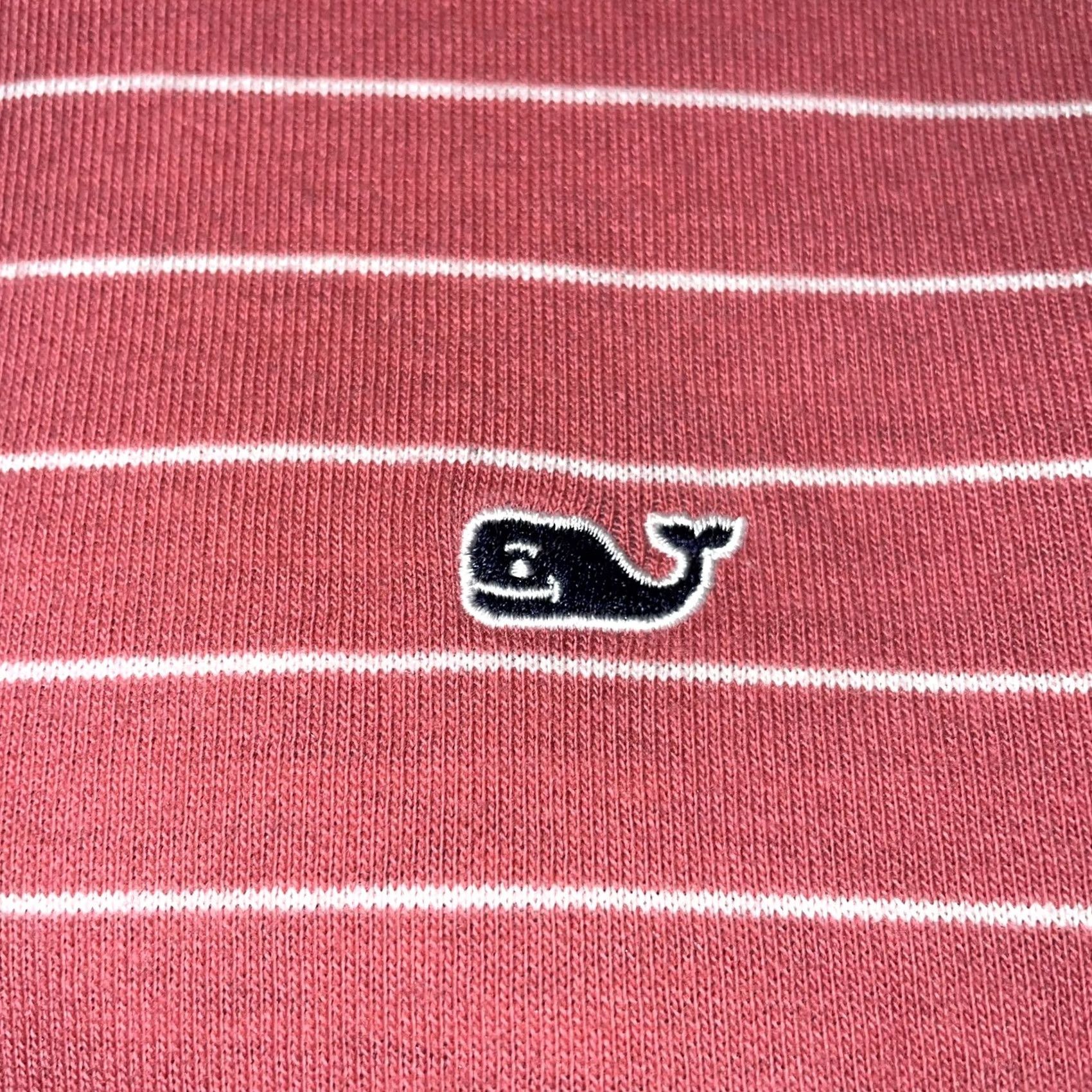 Vineyard Vines Vineyard Vines Womens 1/4 Zip Pullover Sweatshirt Pink White Stripe Small Size S / US 4 / IT 40 - 5 Thumbnail