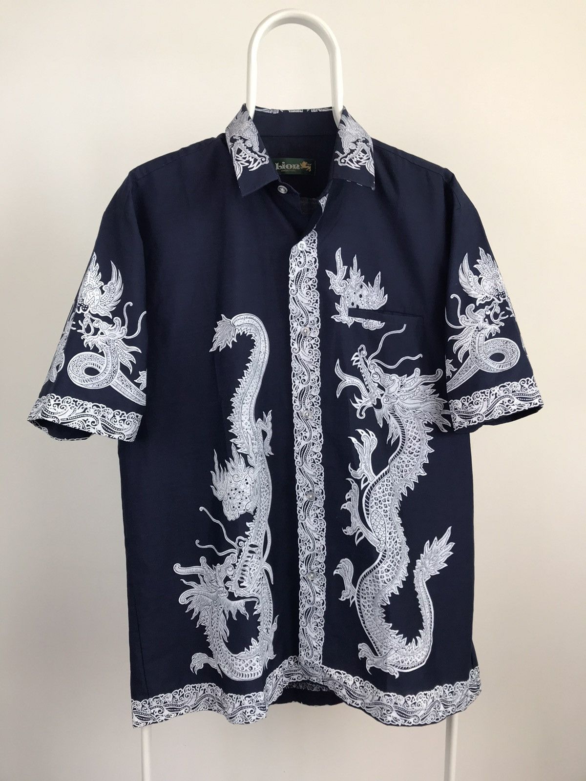 Vintage Vintage Lion Singapore Dragon Big Logo Short Sleeve Shirt Size US L / EU 52-54 / 3 - 1 Thumbnail