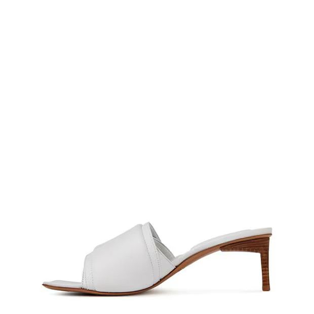 Jacquemus o1g2r1mq1024 Heeled Mules in White Size US 8 / IT 38 - 2 Thumbnail