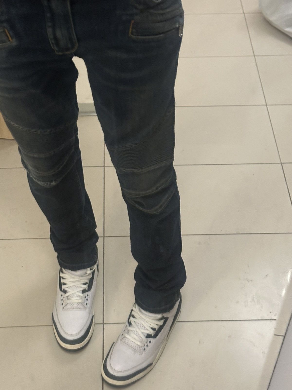 Balmain FW16 Balmain Dark Navy Biker Jeans Made In Japan Rousteing Size US 32 / EU 48 - 11 Thumbnail
