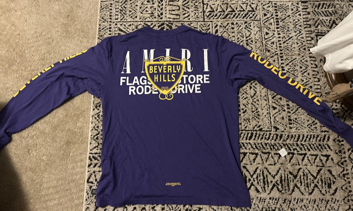 Amiri Amiri Beverly Hills Rodeo Drive Long Sleeve - Purple Small Size US M / EU 48-50 / 2 - 2 Thumbnail