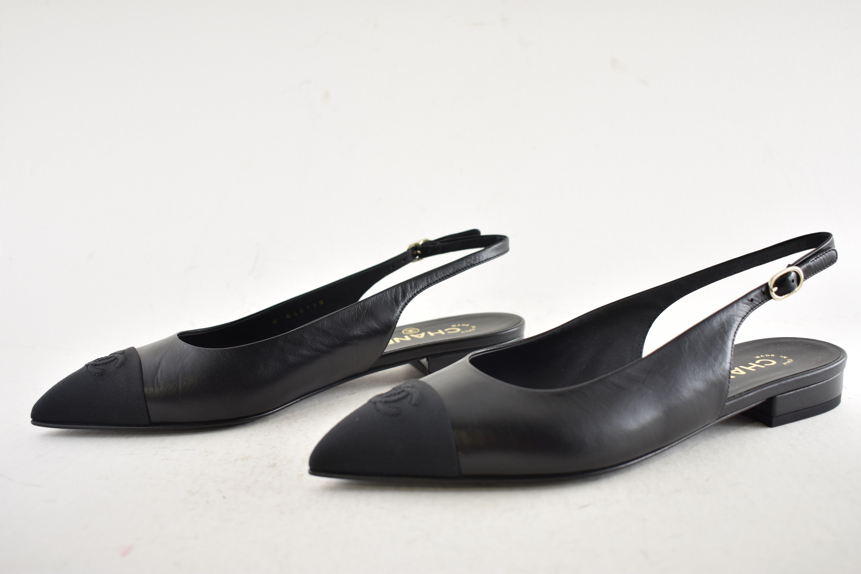 Chanel Chanel 24A CC Logo Coco Slingback Pointed Ballet Flat 38.5 Size US 8.5 / IT 38.5 - 14 Thumbnail