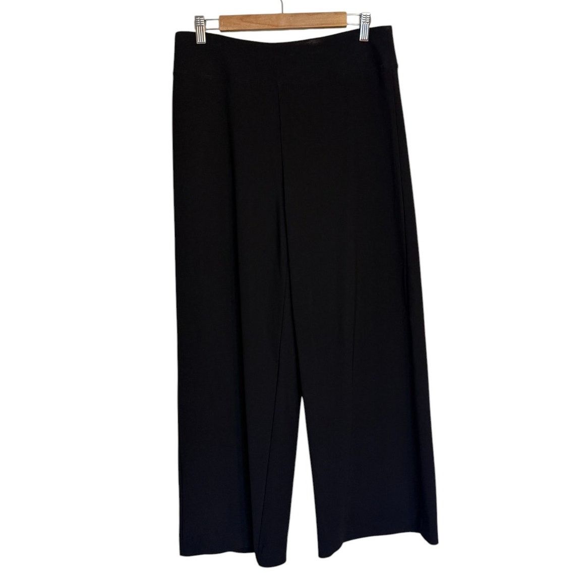 Boston Proper Boston Proper Pants Women Medium Black Palazzo Wide Leg Size 32" / US 10 / IT 46 - 1 Thumbnail