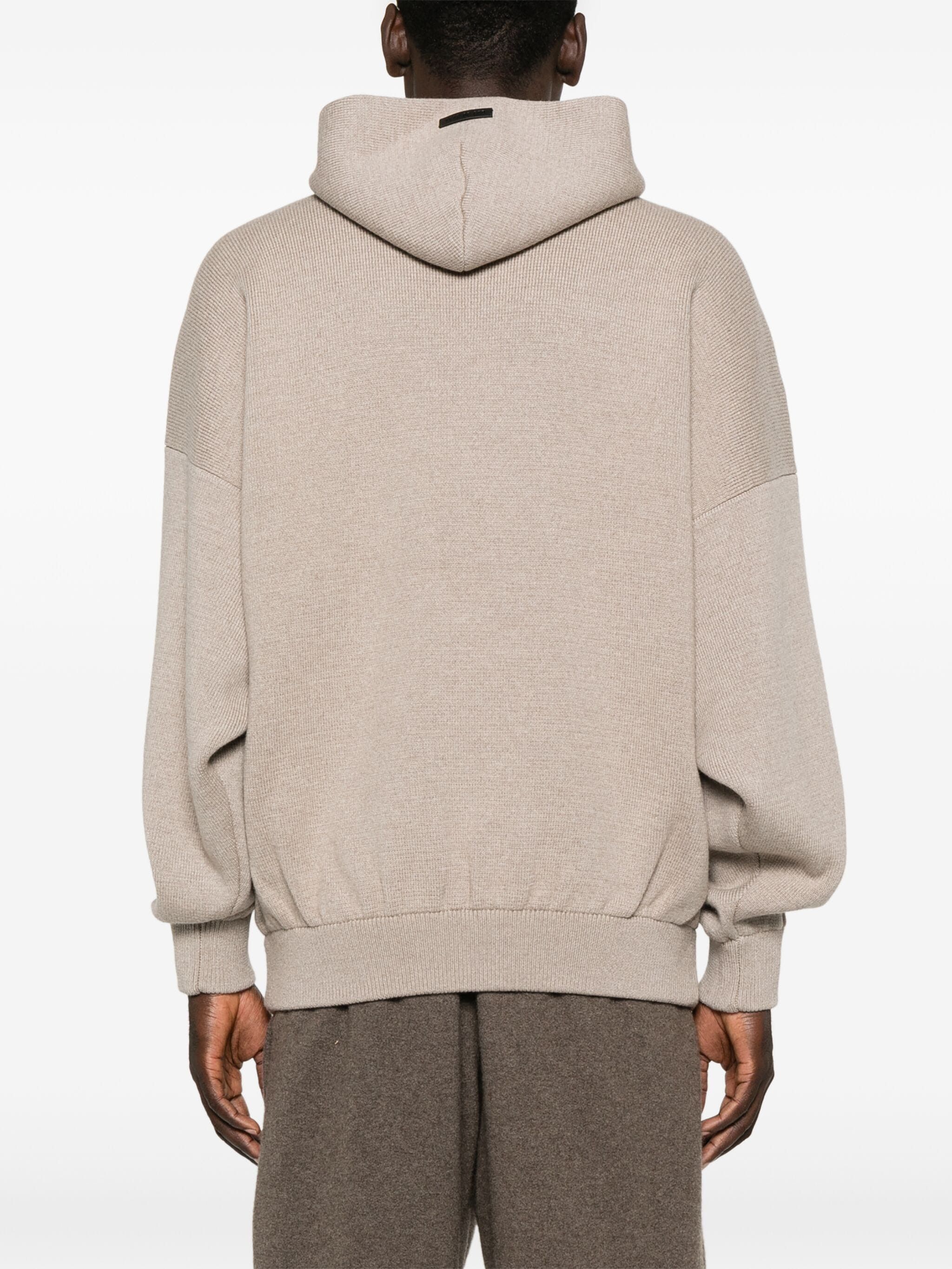 Fear of God o1s22i1n1024 Hooded Knit Sweatshirt in Beige Size US L / EU 52-54 / 3 - 4 Thumbnail