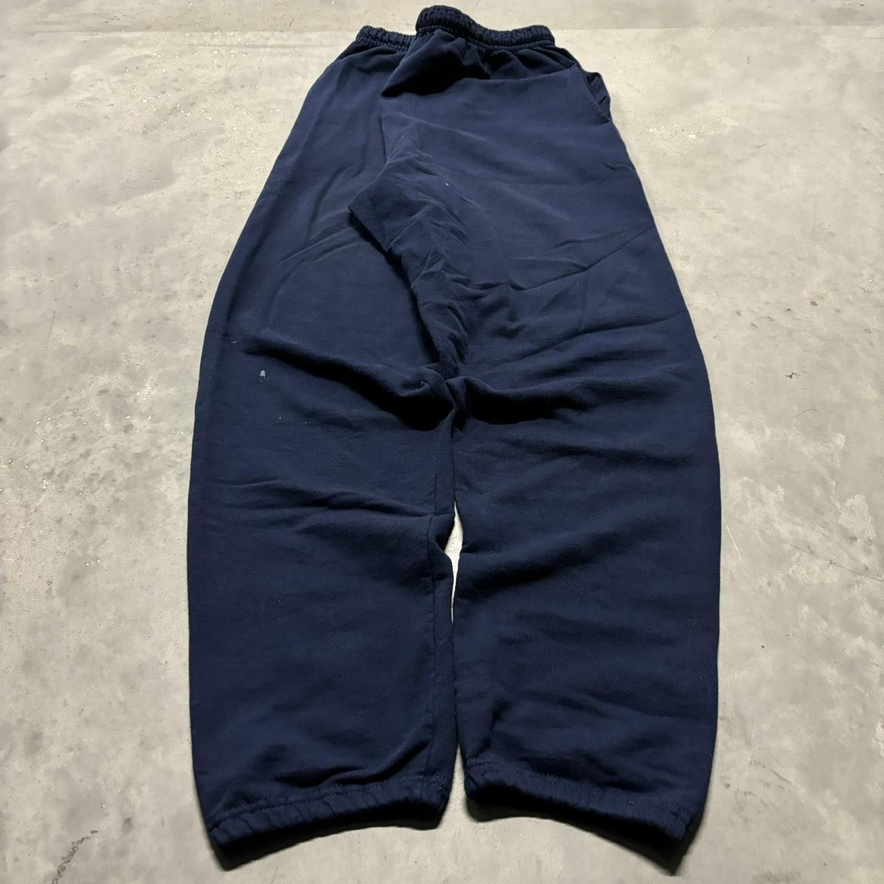 Japanese Brand × Vintage Crazy Vintage Y2K/2000s Navy Blue Skater Essential Sweatpants! Size US 32 / EU 48 - 3 Thumbnail