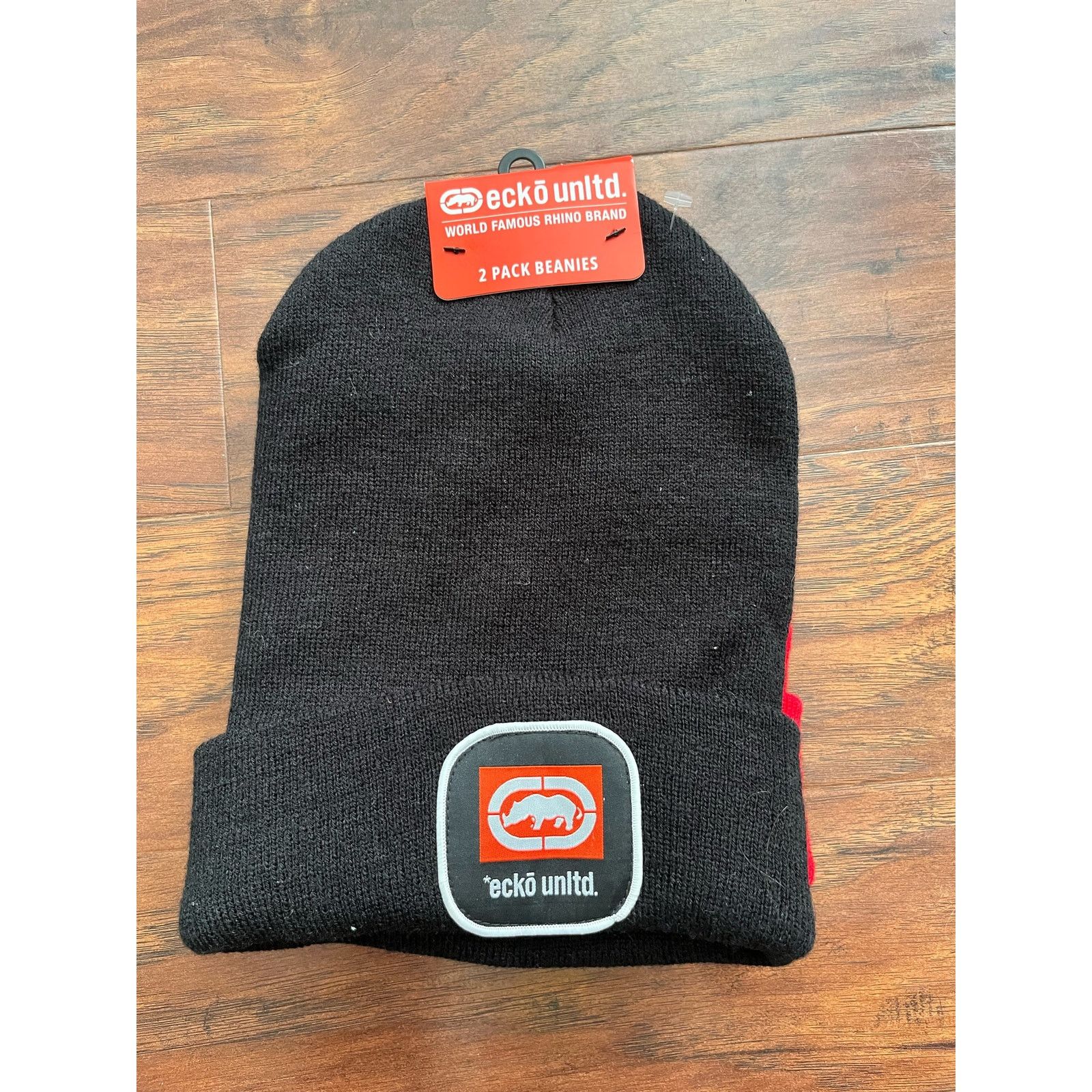 帽子 \"ECKO UNLTD\" embroidery beanie Ecko Unltd 2-Pack Cuffed Beanie Knit OSFM Hat with Rhino
