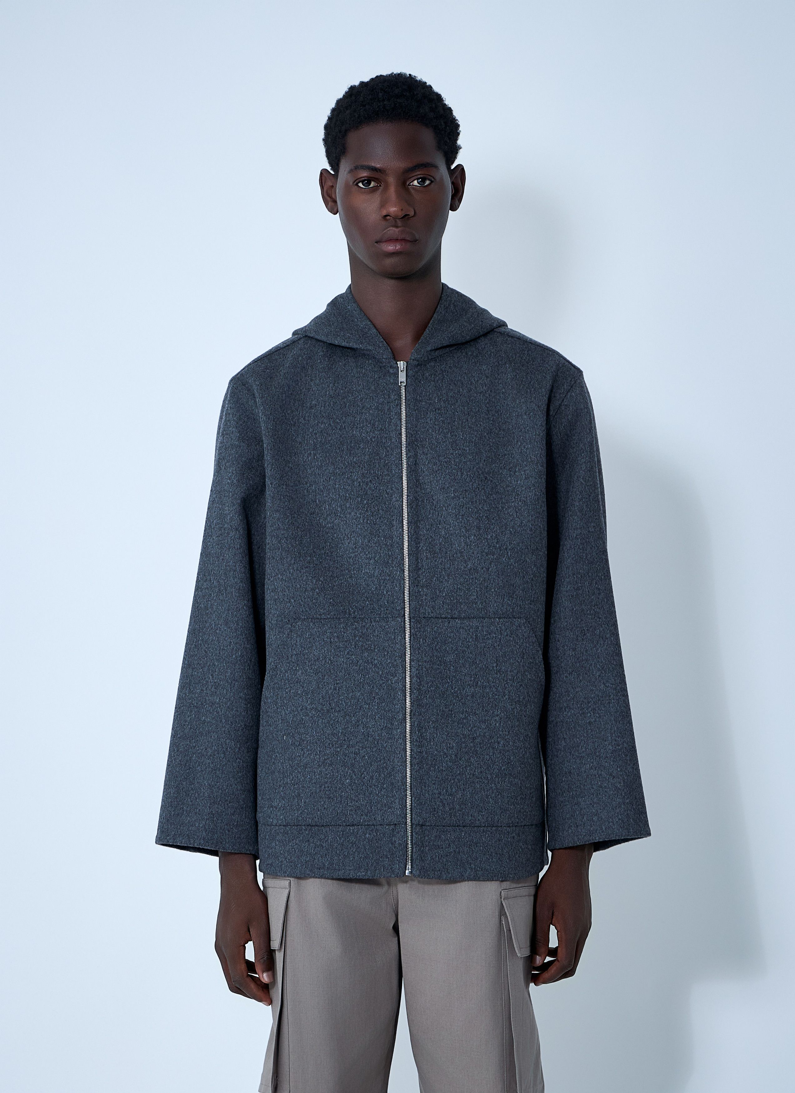 Double Face Wool Hooded Jacket