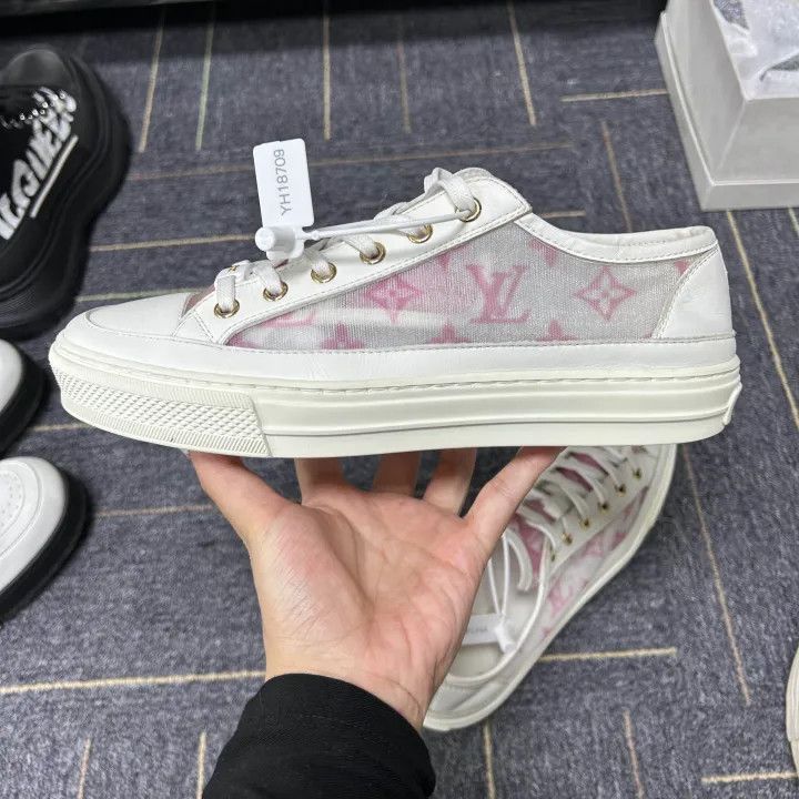 Louis Vuitton Louis Vuitton Stellar Pink Print Low-Top Sneakers -2508 Size US 6 / IT 36 - 6 Thumbnail