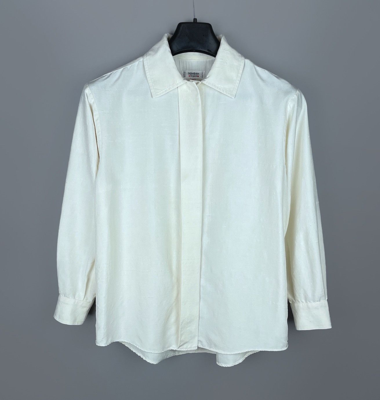 Vintage Vintage 80s Yves Saint Laurent Rive Gauche Linen Shirt Sz 38 Size S / US 4 / IT 40 - 4 Thumbnail