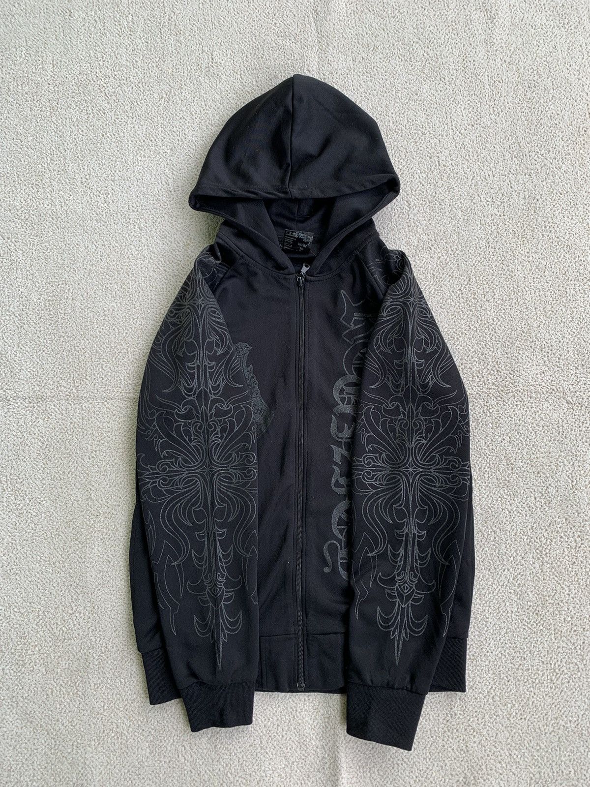 If Six Was Nine × Japanese Brand × Le Grande Bleu (L.G.B.) Vtg Y2k Clash Crossing Revolt Poem Zipper Hoodie Size US L / EU 52-54 / 3 - 3 Thumbnail