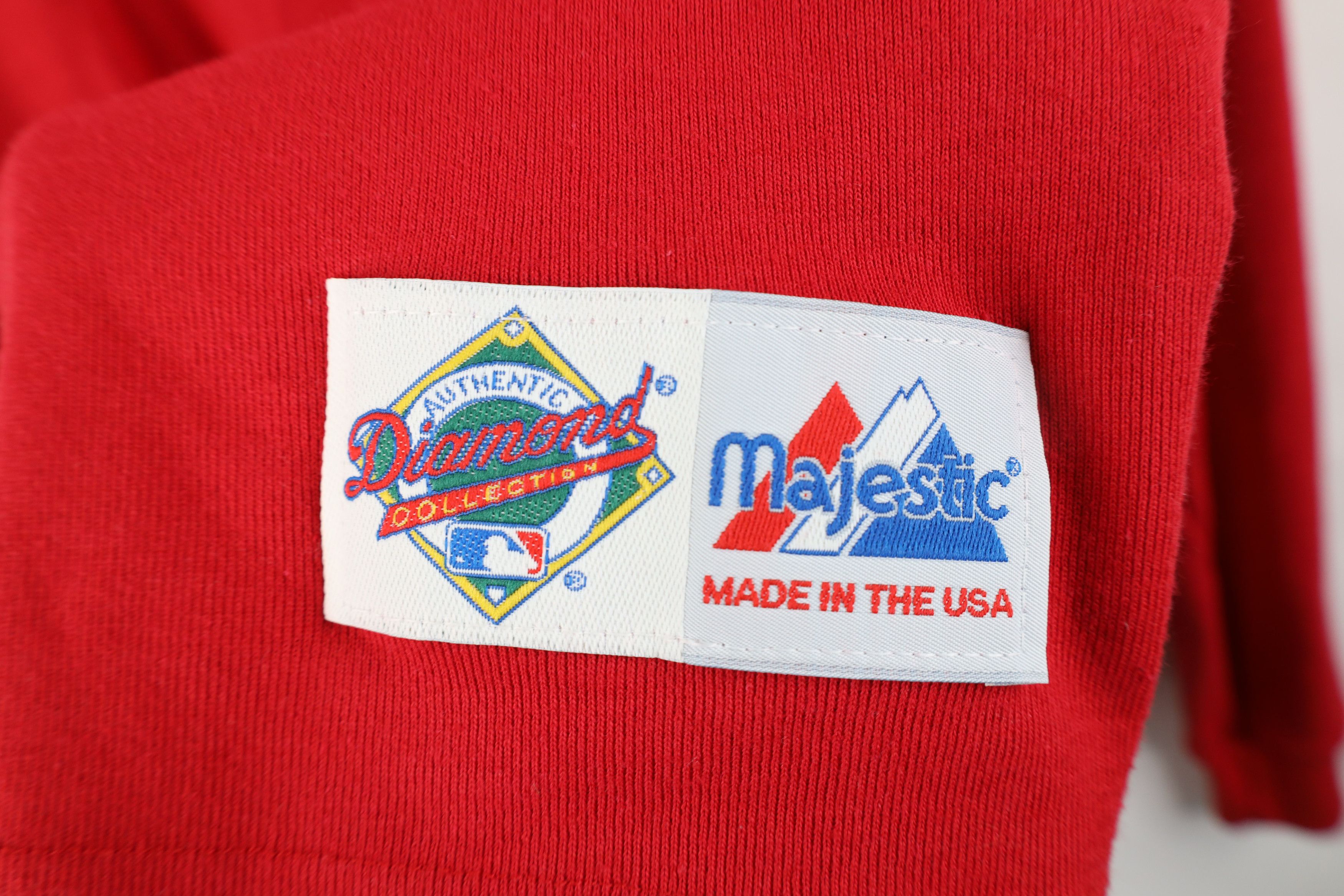 Majestic Vintage 90s Majestic Cleveland Baseball Turtleneck T-Shirt Size US XL / EU 56 / 4 - 7 Thumbnail