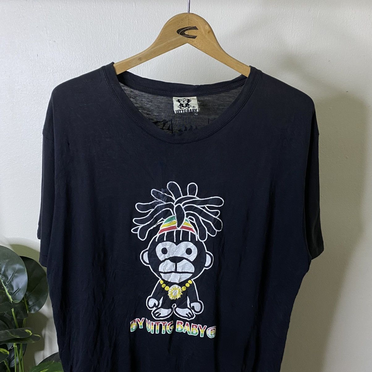 Japanese Brand UITTG Baby Bathing Ape Style Parody Bob Marley T Shirt Size US L / EU 52-54 / 3 - 2 Thumbnail
