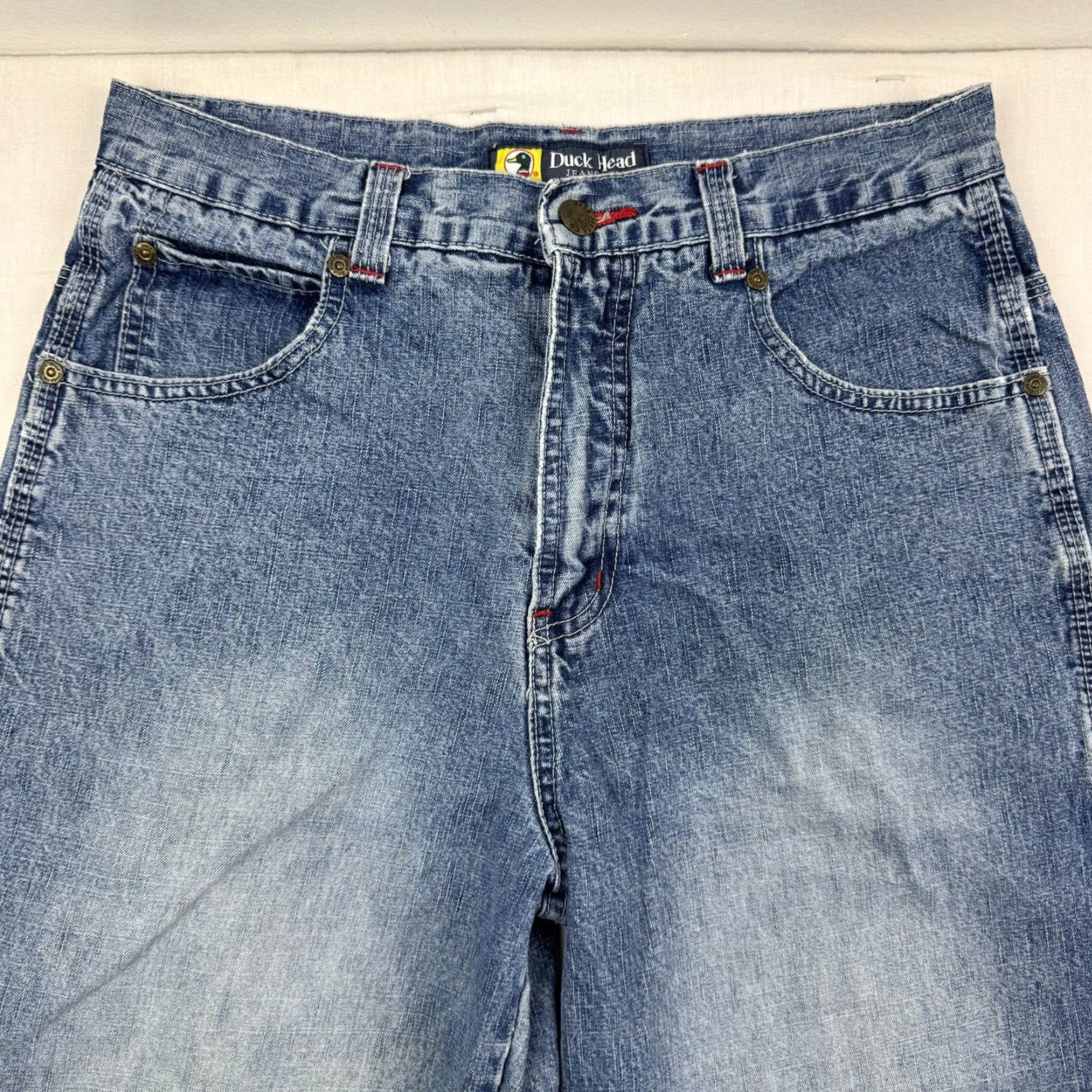 Vintage VINTAGE Duck Head Jeans Womens 14 Relaxed Hipster Y2K Straight Denim Blue Cotton Size 36" / US 14 / IT 50 - 7 Thumbnail