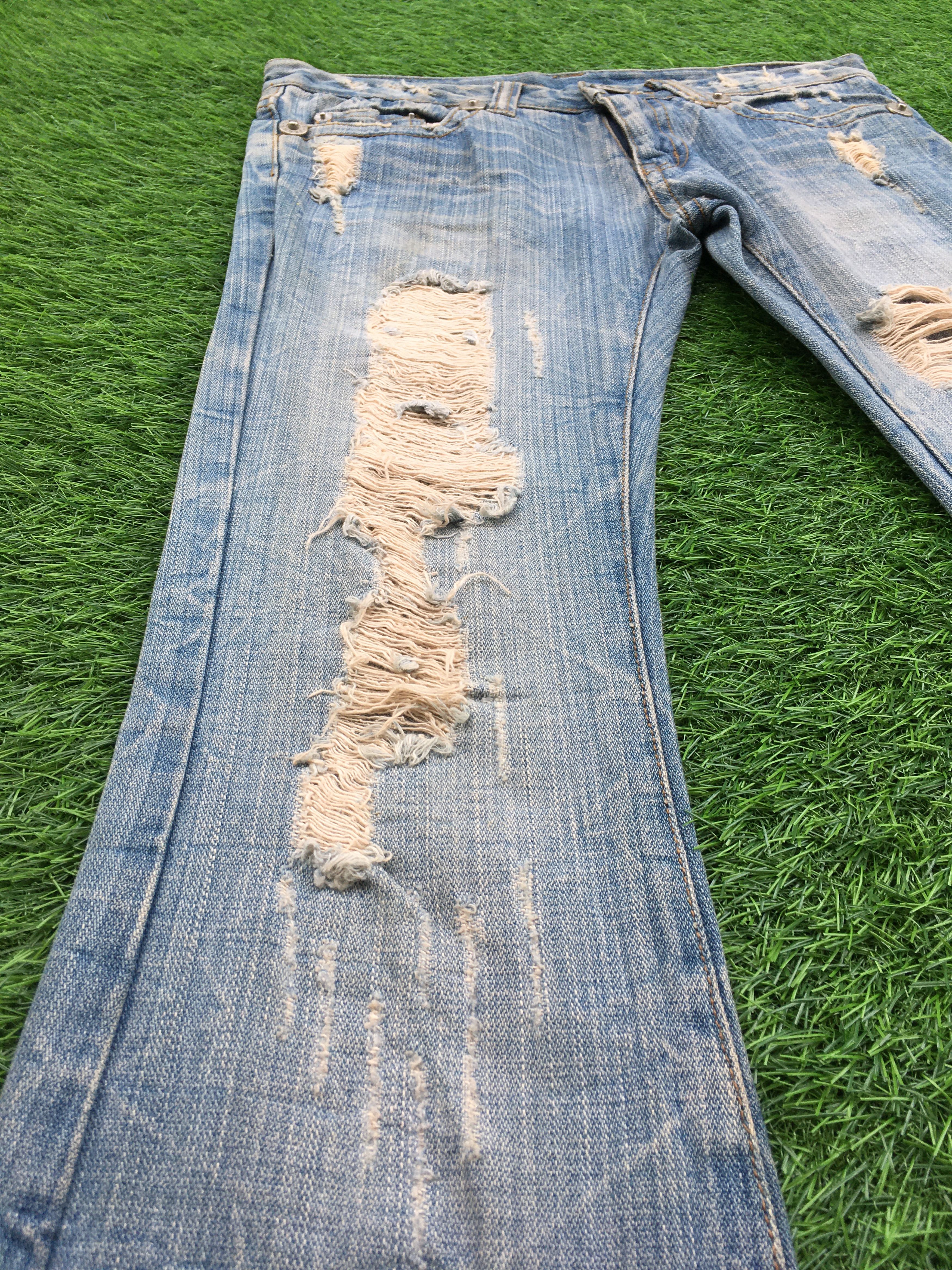 Japanese Brand Japanese Wide Leg Distressed Nippon Denim D-991 Size 28" / US 6 / IT 42 - 6 Thumbnail