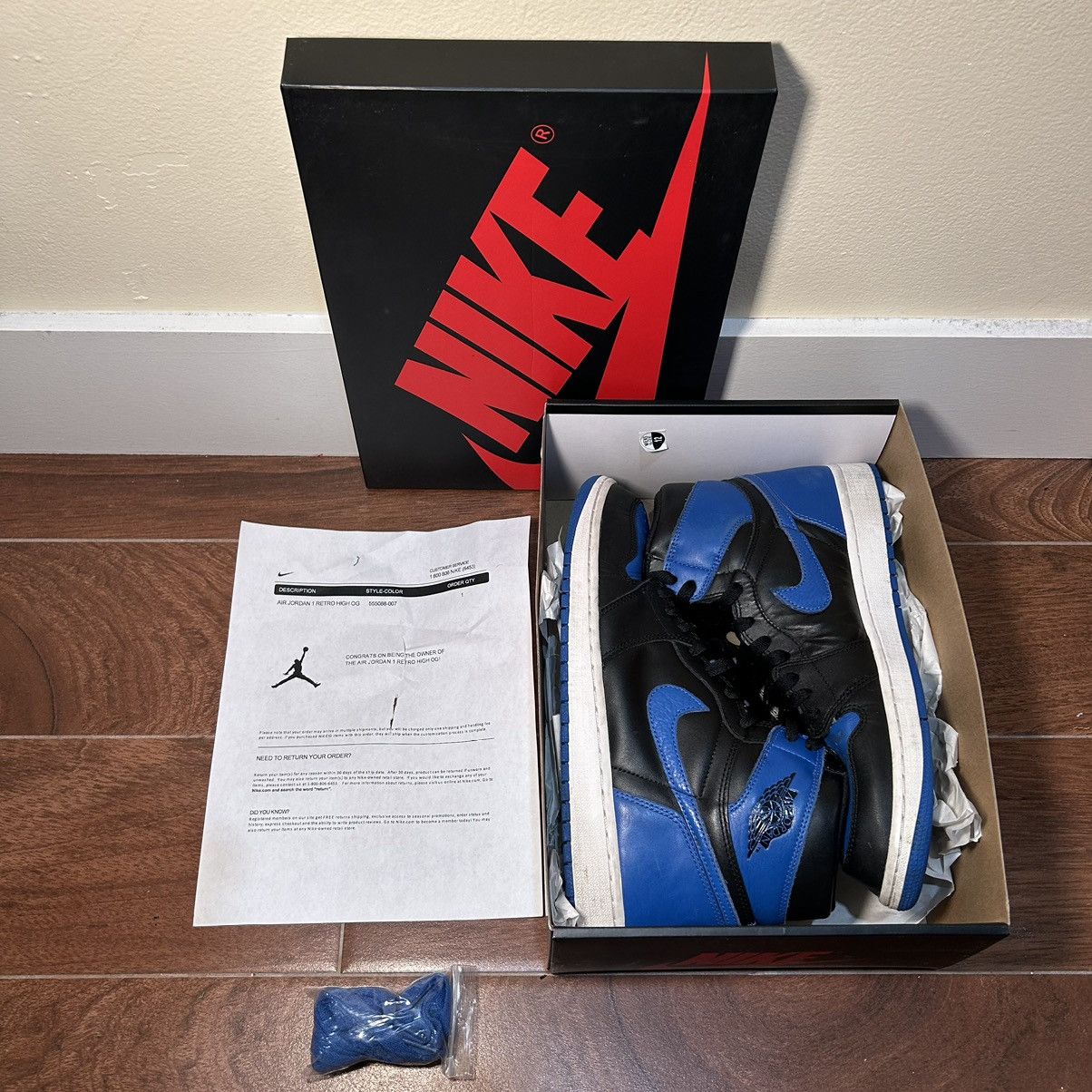 Nike Nike air Jordan 1 royal (2017) Size US 12 / EU 45 - 6 Thumbnail