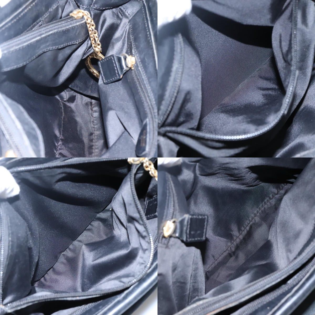 Celine CELINE Shoulder Bag Nylon Black Gold Size ONE SIZE - 12 Thumbnail