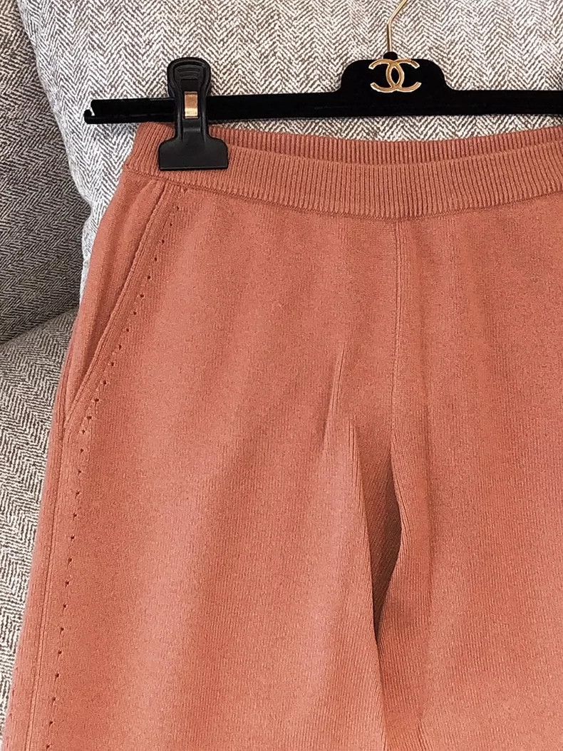 Loro Piana LORO PIANA Small cashmere knit wide leg pants Size 25" / US 0 / IT 36 - 3 Thumbnail