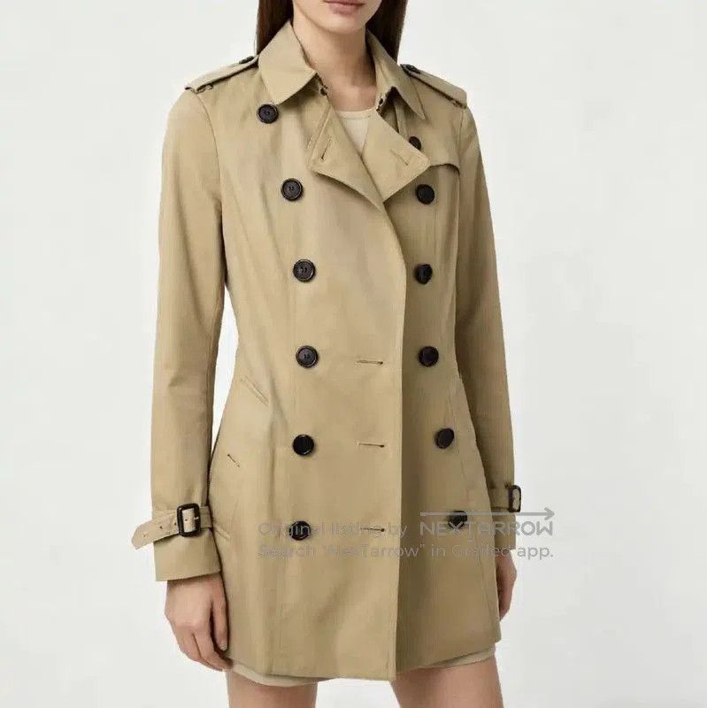 Burberry Burberry Women's Brown Cotton Trench Coat. Size S / US 4 / IT 40 - 9 Thumbnail