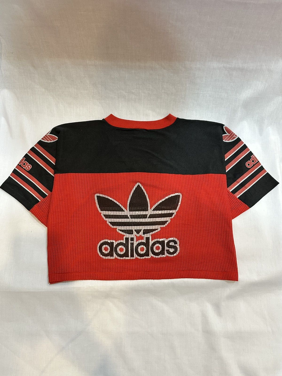 Adidas vintage Adidas 1980s‼️Originals jersey styled as a crop top Size L / US 10 / IT 46 - 3 Thumbnail