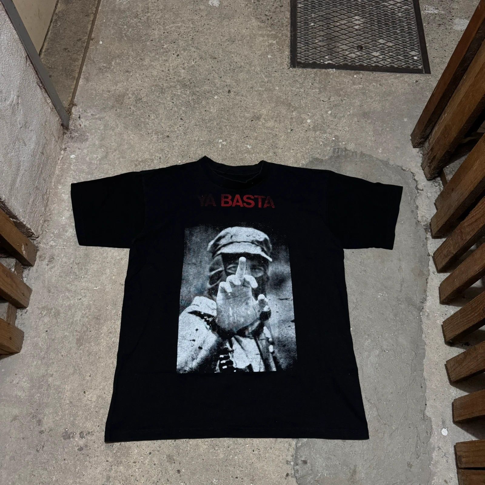 Band Tees Vintage 90s Ya Basta Ezln Mexico Army Big Printed T-Shirt Size US XL / EU 56 / 4 - 1 Thumbnail