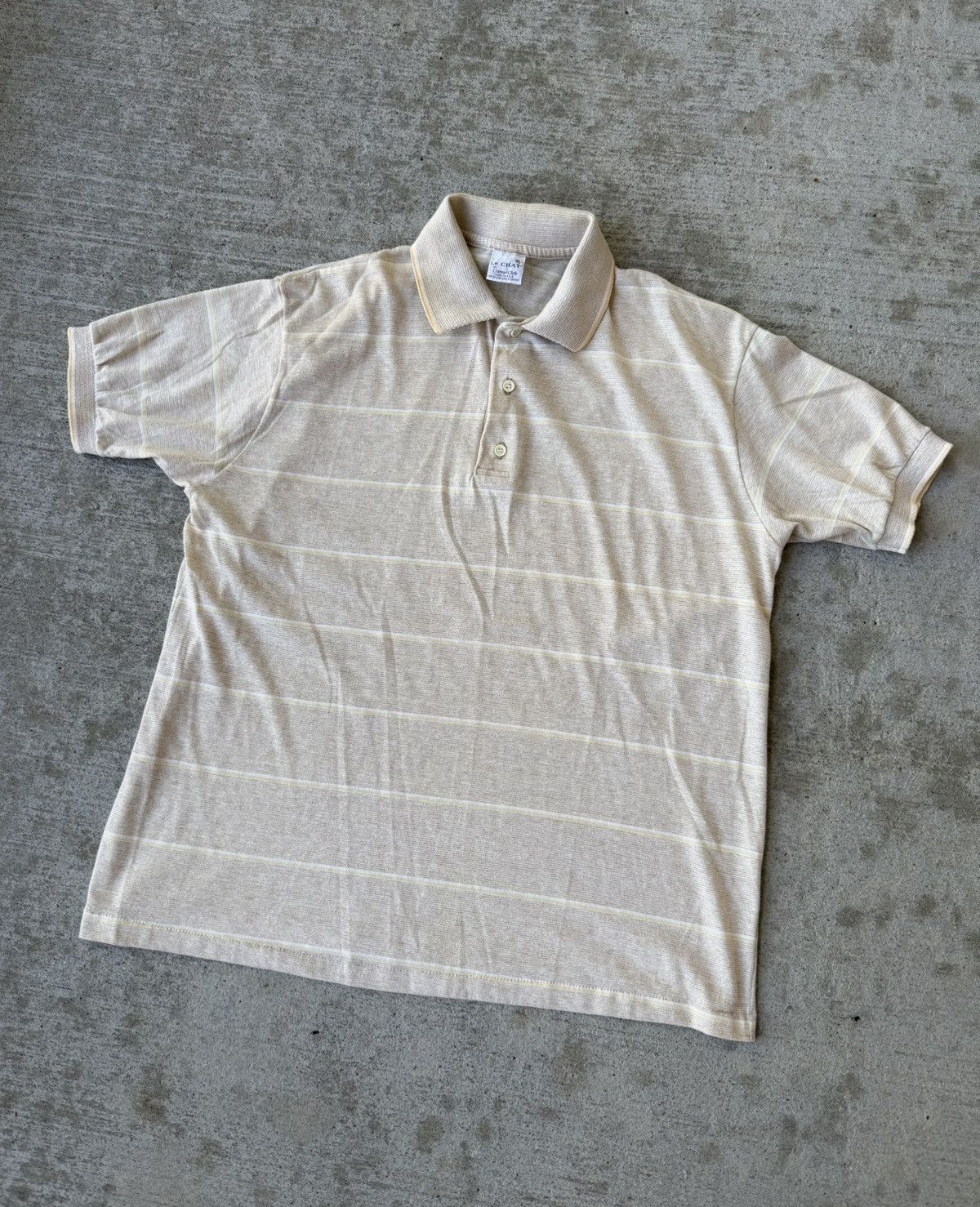 Vintage 80s Made in USA Polo Shirt Striped Button Up Short Sleeve Size US M / EU 48-50 / 2 - 2 Thumbnail