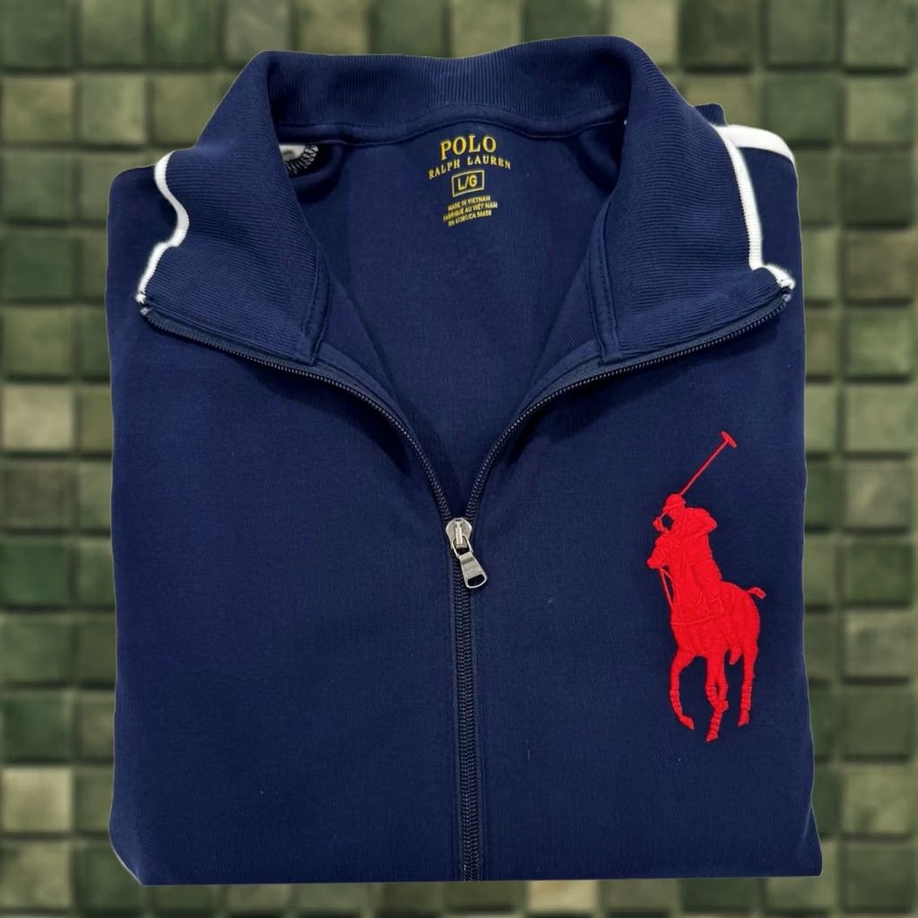 Polo Ralph Lauren VINTAGE Polo Ralph Lauren Performance Track Full Zip Sweatshirt Men’s Large Big Pony Jacket Size US L / EU 52-54 / 3 - 1 Thumbnail
