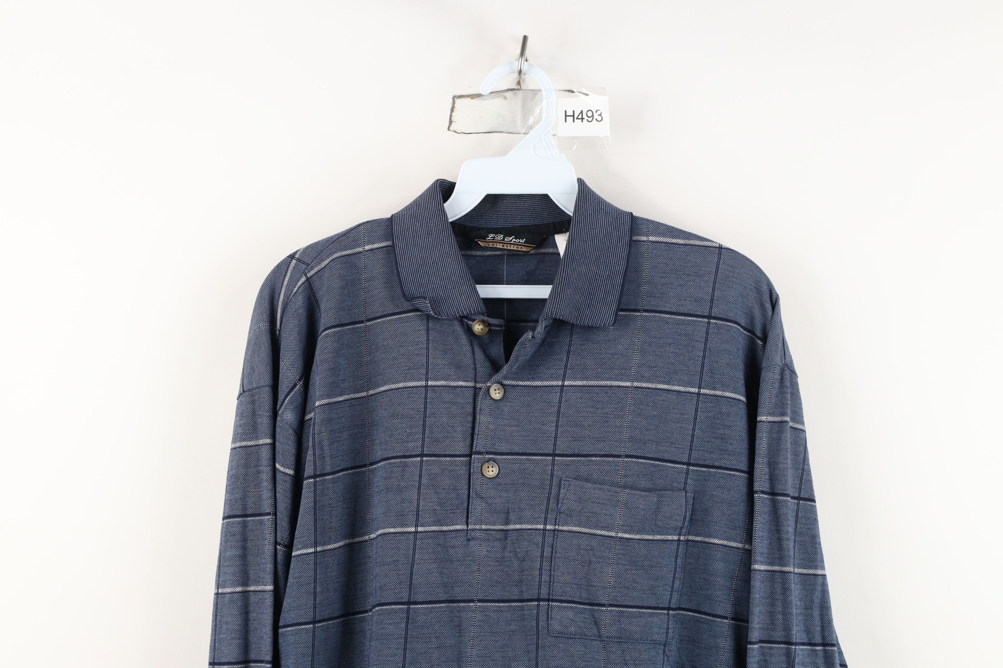 Vintage Vintage 90s Streetwear Knit Collared Long Sleeve Polo Plaid Size US M / EU 48-50 / 2 - 2 Thumbnail
