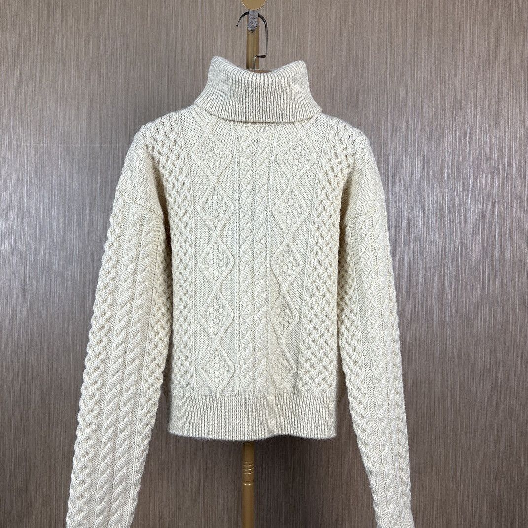 Saint Laurent Paris Saint Laurent Cable Knit Turtleneck Sweater Size S Size S / US 4 / IT 40 - 1 Thumbnail