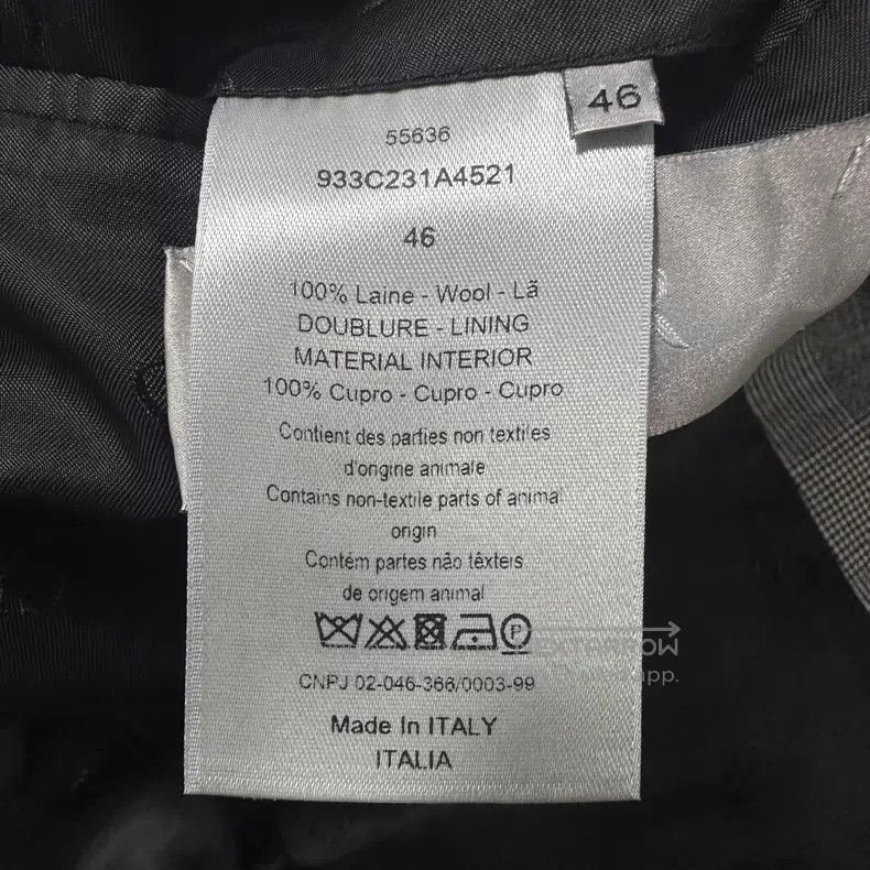 Dior Dior Qianniao Grid Woollen Suit Size 46R - 5 Thumbnail