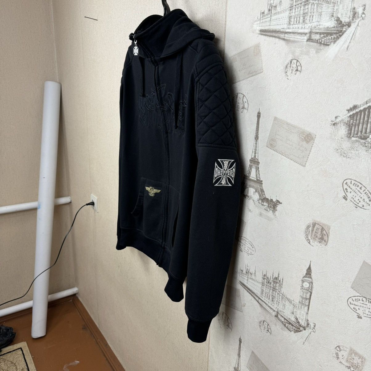 Vintage Vintage 90s West Coast Choppers Austen Texas Hoodie Y2K Size US XXL / EU 58 / 5 - 8 Thumbnail