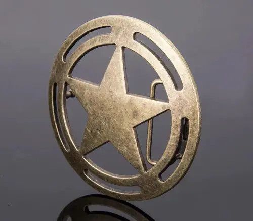 Other Round Star Belt Buckle ( Buckle only ) Size ONE SIZE - 3 Thumbnail