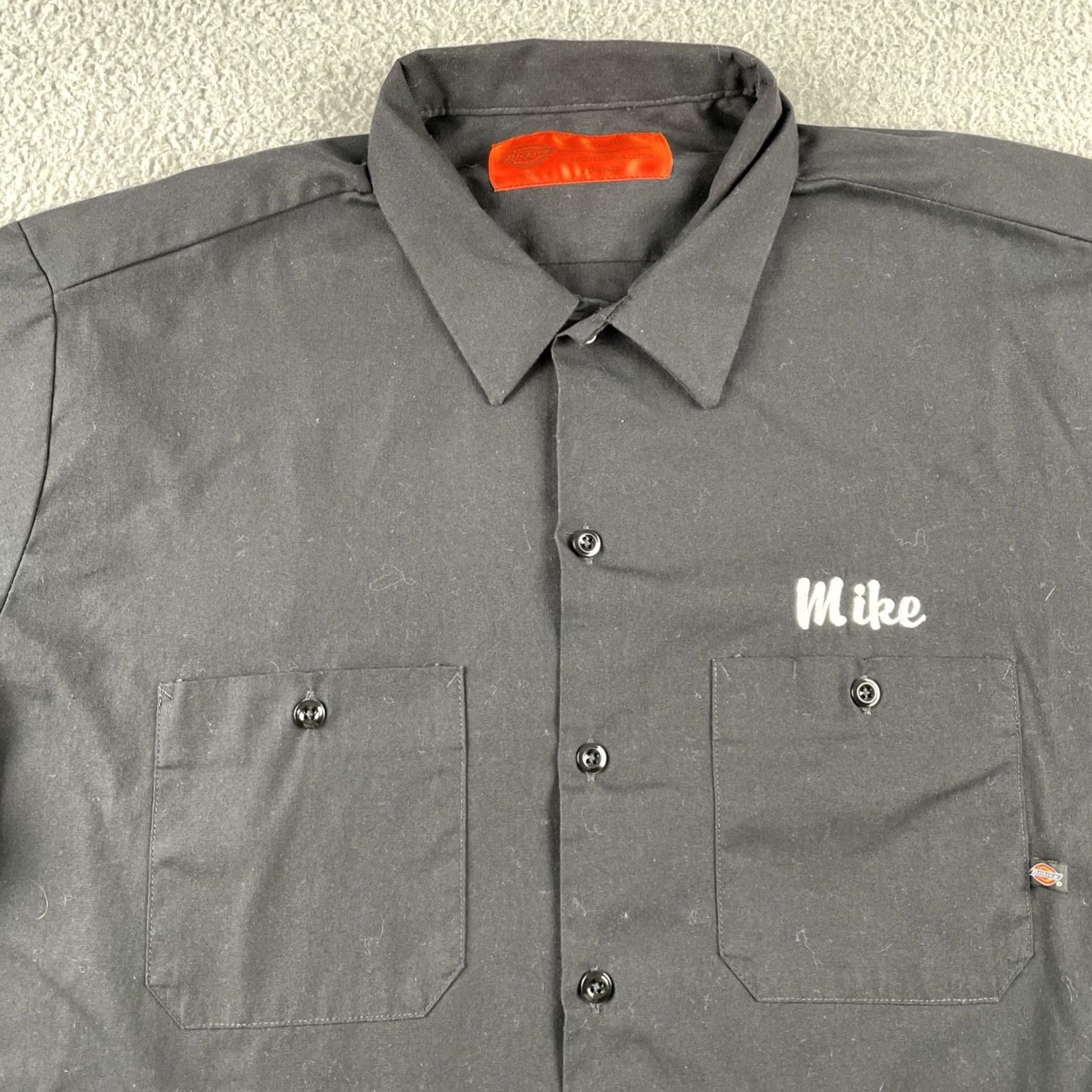Dickies Dickies Auto Shop Work Shirt Button Up Embroidered Black XL Size US XL / EU 56 / 4 - 3 Thumbnail