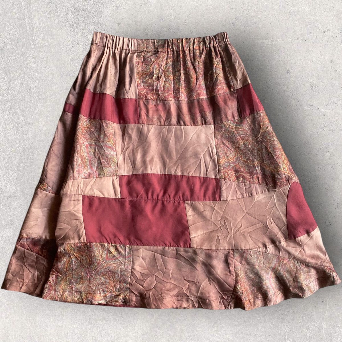 Comme des Garcons Rayon Blend Patchwork Skirt Size 26" / US 2 / IT 38 - 5 Thumbnail