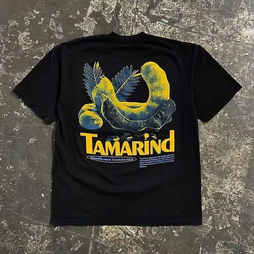 Japanese Brand × Vintage Black washed vintage tamarind print cotton t-shirt Size US M / EU 48-50 / 2 - 3 Thumbnail