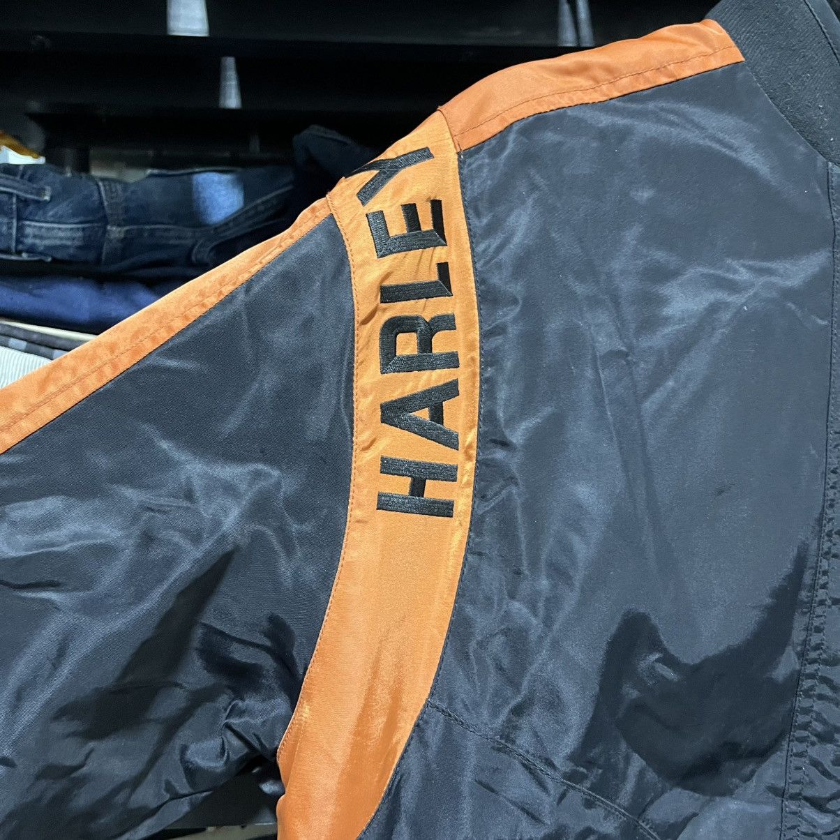 Harley Davidson VINTAGE HARLEY DAVIDSON GRUNGE ORANGE BLACK FULL ZIP JACKET Size US S / EU 44-46 / 1 - 5 Thumbnail
