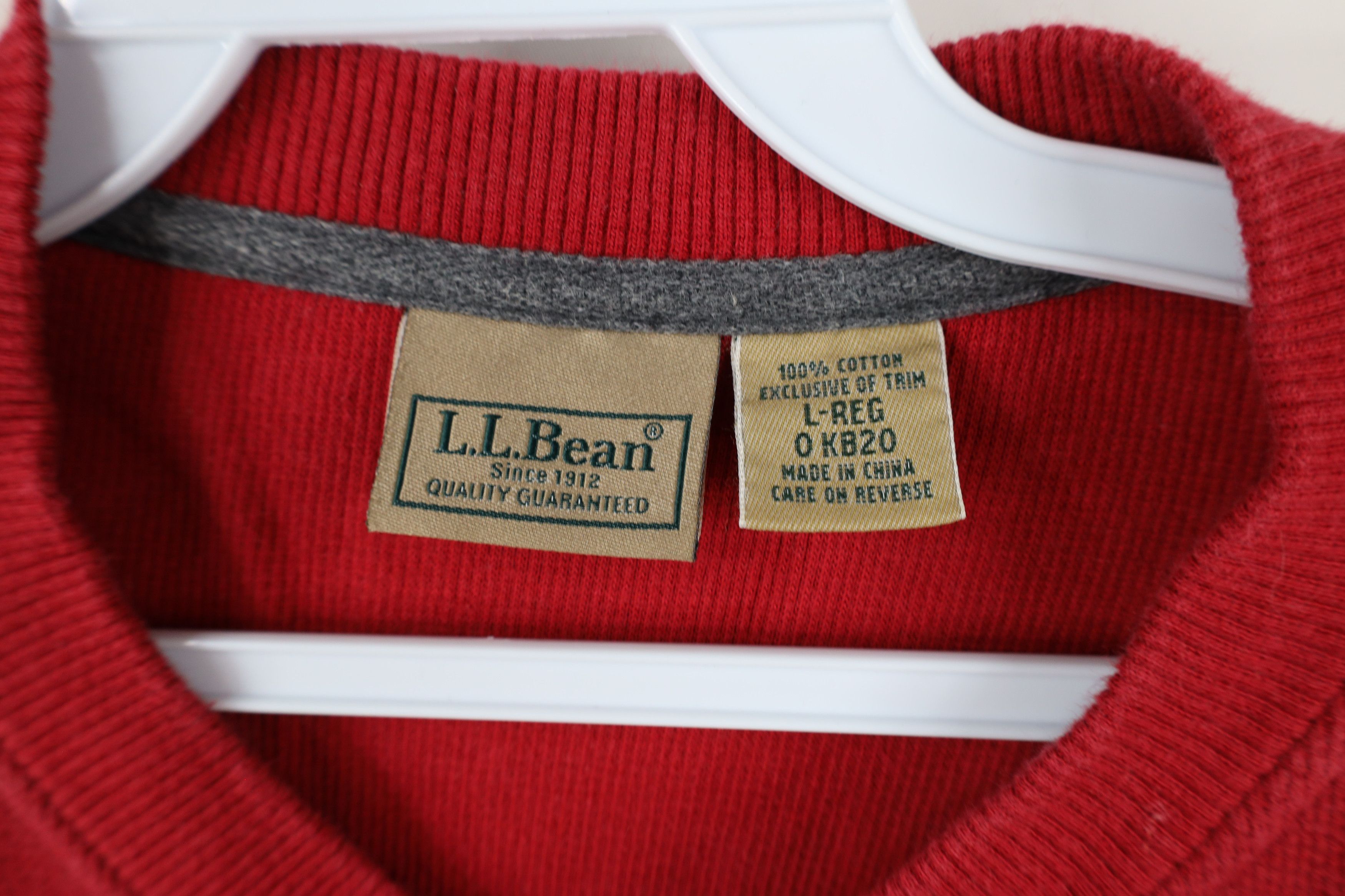 L.L. Bean × Vintage Vintage LL Bean Waffle Knit Long Sleeve Henley T-Shirt Size US L / EU 52-54 / 3 - 8 Thumbnail