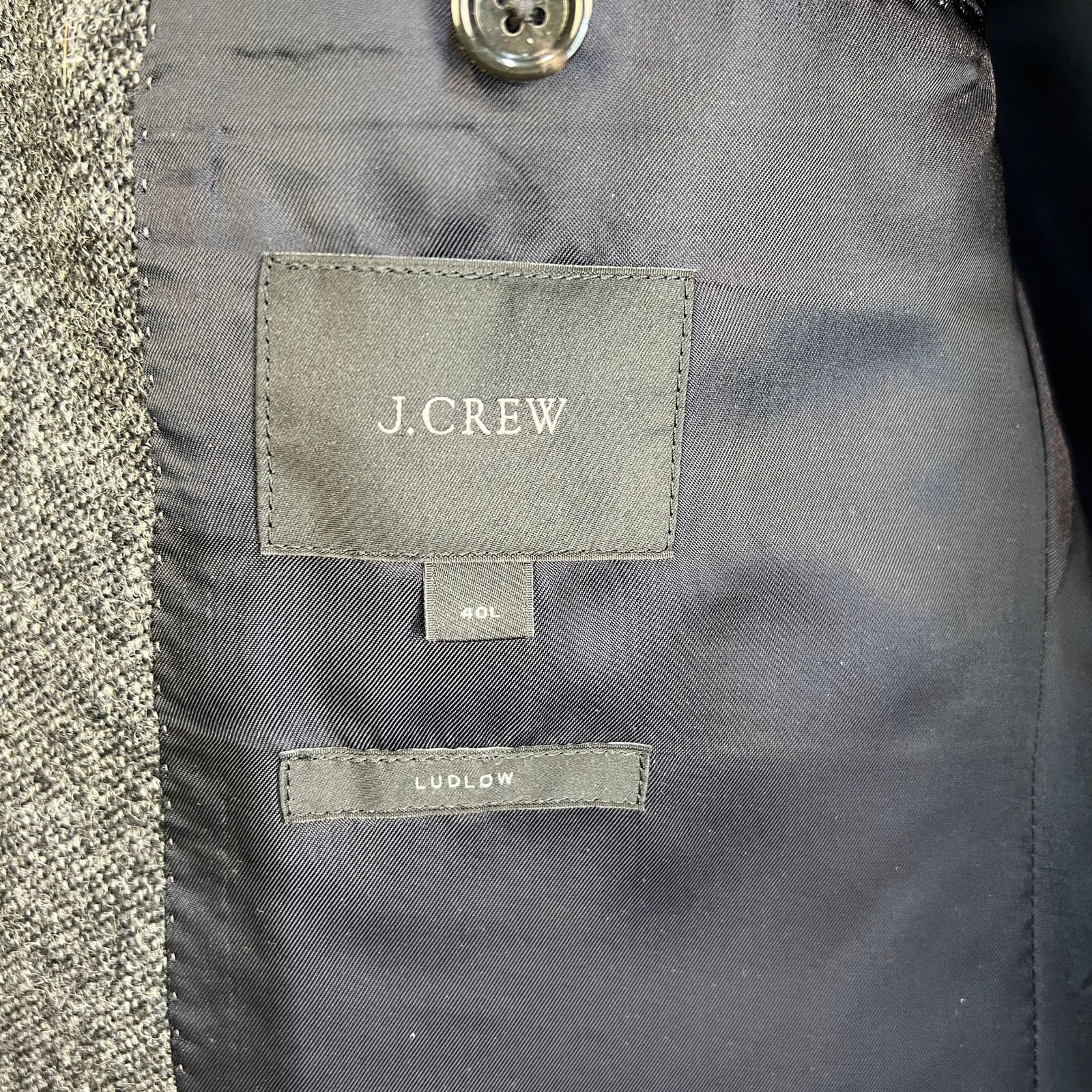 J.Crew J. Crew Ludlow Yorkshire Tweed Wool Blazer Gray 48607 Size 40L - 2 Thumbnail