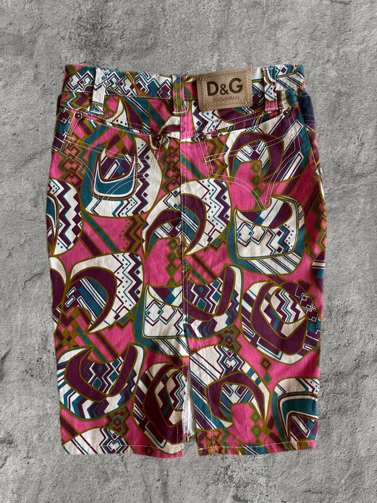 Dolce & Gabbana Vintage D&G Dolce & Gabbana Cowboy Hat Print Skirt Size 27" / US 4 / IT 40 - 2 Thumbnail
