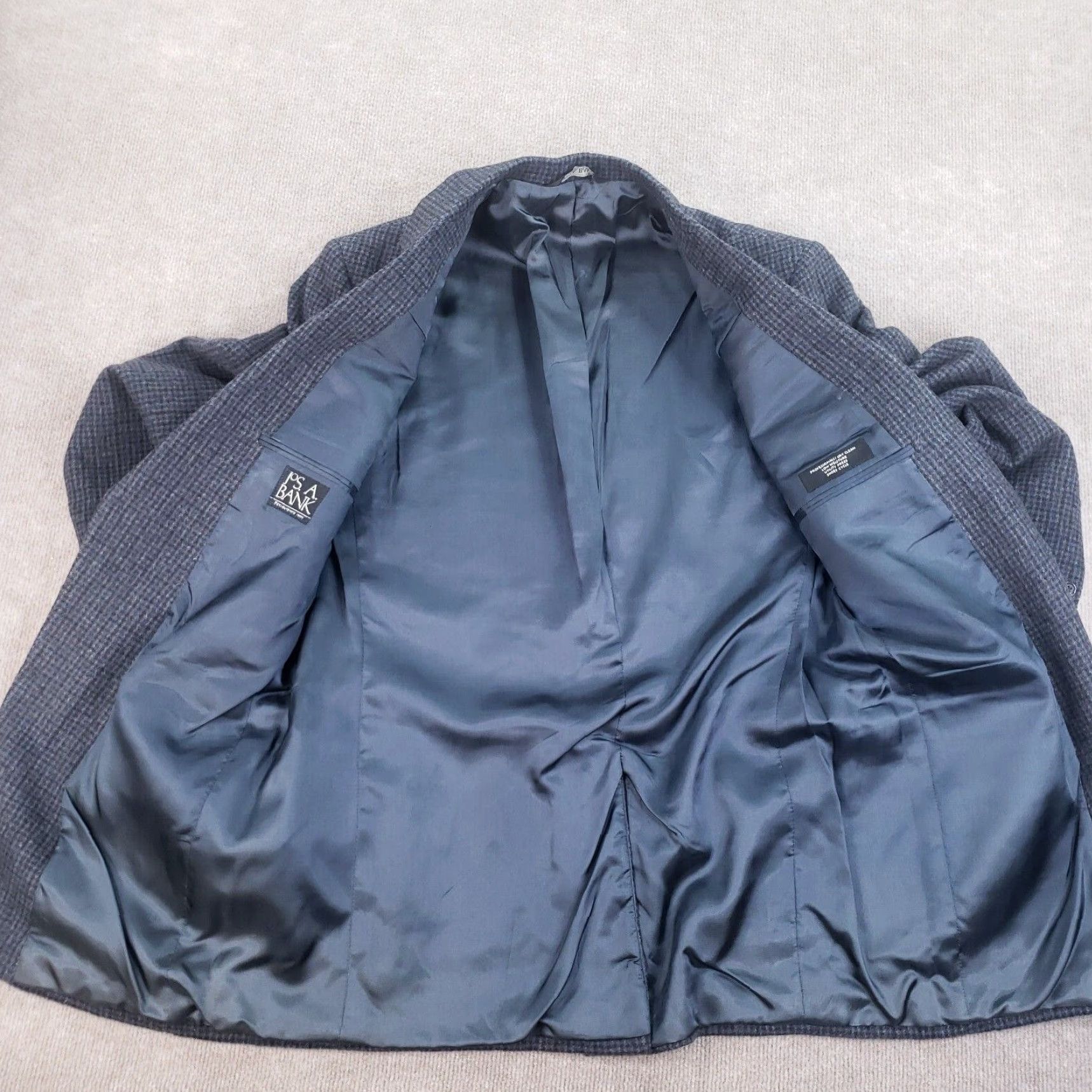 Jos. A. Bank Jos. A. Bank Gray Camel Hair Blazer Mens 42L Regular Fit Sportscoat Jacket Size 42R - 6 Thumbnail