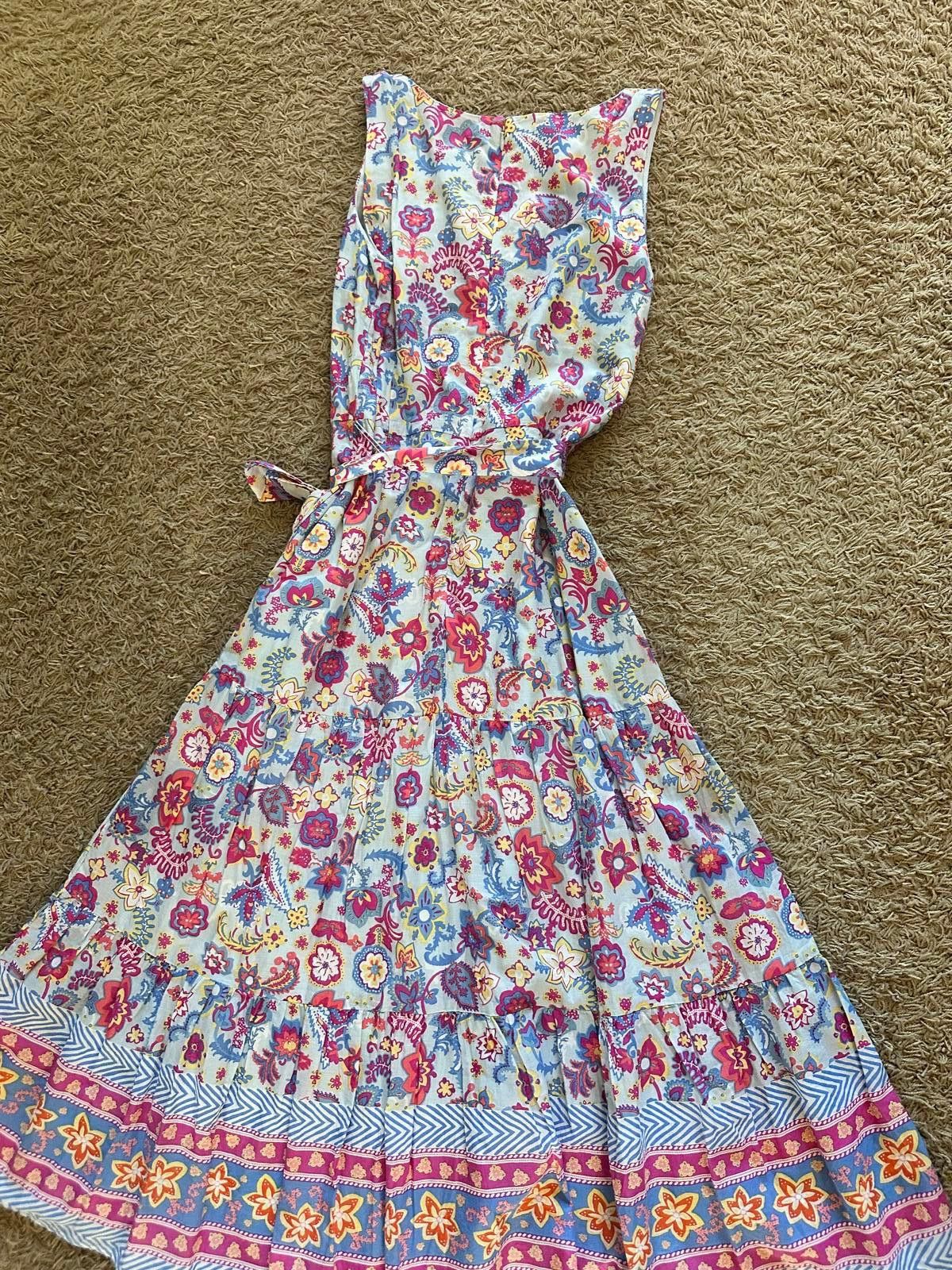 Designer Talbots Floral Maxi Dress - Size 8p Size ONE SIZE - 6 Thumbnail