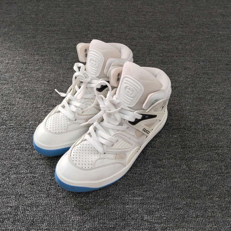 Gucci Gucci High-Top Basketball Sneakers in White 0079 Size US 6.5 / EU 39-40 - 1 Thumbnail